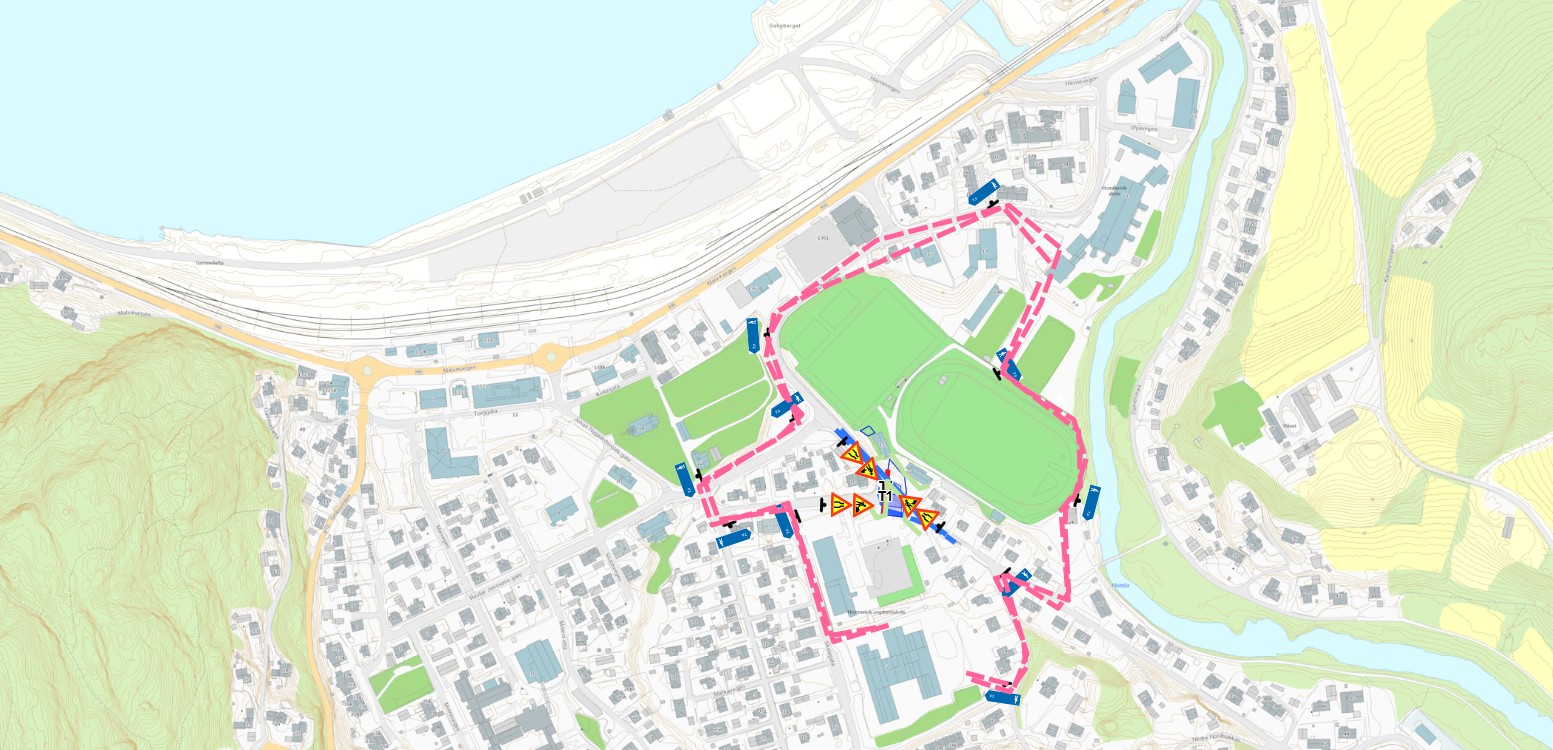 Graving i Nessvegen og trygg ferdsel i området