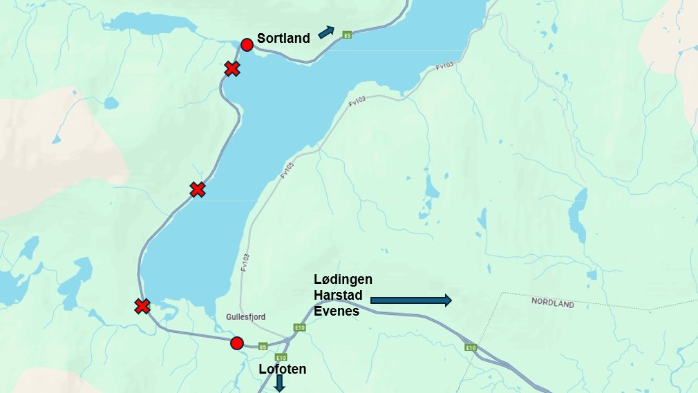 Nattestengt rv. 85 onsdag 24/9 kl. 21:00 – torsdag 25/9 kl. 06:00